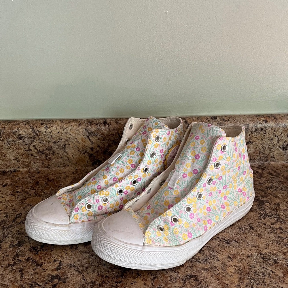 Floral Converse High Tops